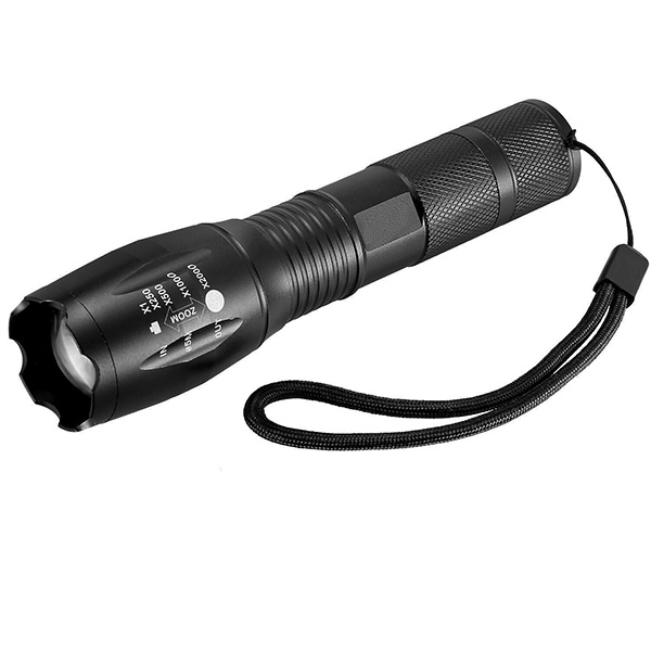 Torch Lamp LED Flashlight Super Bright Zoomable 5-Mode
