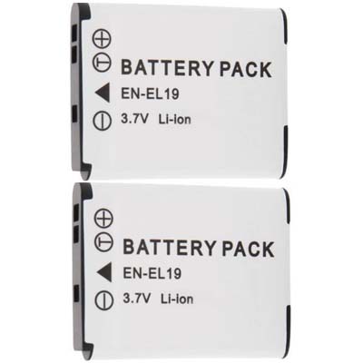 2pcs X Replacement Battery EN-EL19 Nikon Coolpix S6800 S5300 S5200 S4300 S6500 Battery