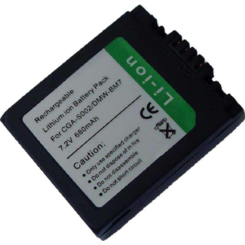 Replacement for Panasonic CGA-S002 CGR-S002 CGR-S002E DMW-BM7 Battery DMC-FZ5 DMC-FZ10 DMC-FZ15 DMC-FZ20