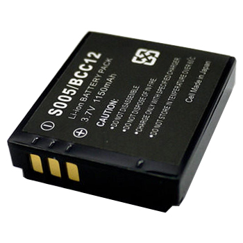 Replacement for Panasonic CGA-S005, DMW-BCC12, CGA-S005A, CGA-S005A/1B, CGA-S005E, CGA-S005E/1B Battery