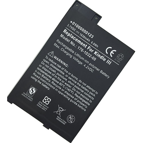 Battery for Amazon Kindle 3 3G Ⅲ Keyboard Graphite D00901 - Click Image to Close