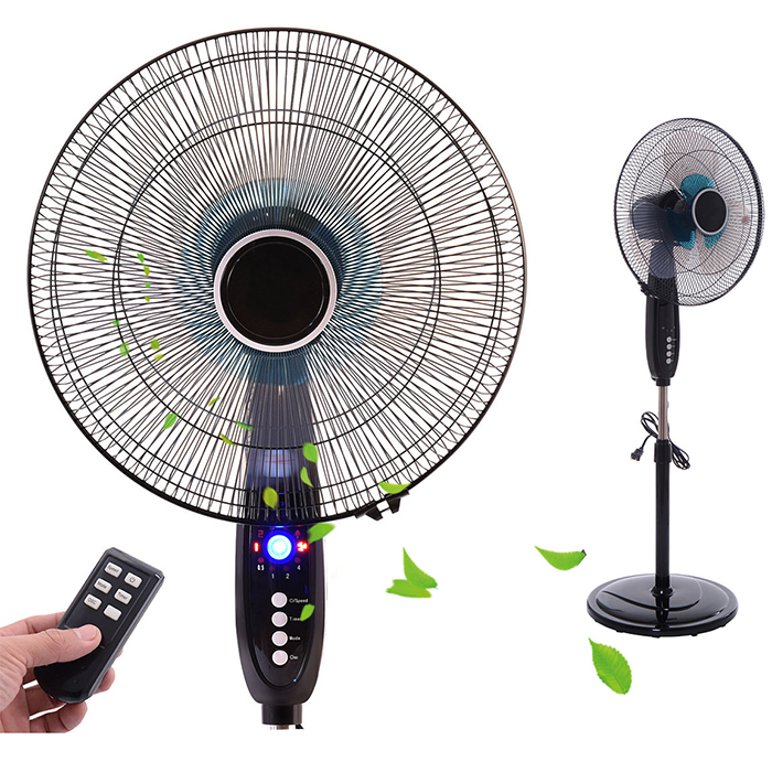 Pedestal Fan Remote Control Stand Fan Timer Quiet Oscillating Indoor