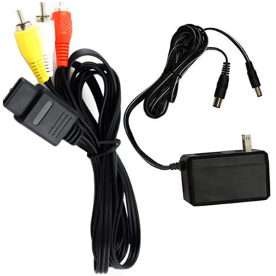 SNES Super Nintendo AC Adapter Power Cord + RCA AV Cable Super NES