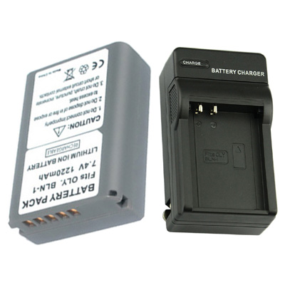 Replacement BLN-1 Battery + BCN-1 Charger fits Olympus E-M5 E-M1 OM-D