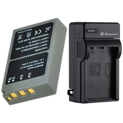 Replacement BLS-5 Battery + BCS-5 Charger fits Olympus E-PM2 Stylus 1 Stylus 1s E-M10